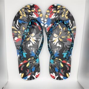 Vera Bradley Thong Flip Flops in Splash Floral Size 5/6 Small NEW